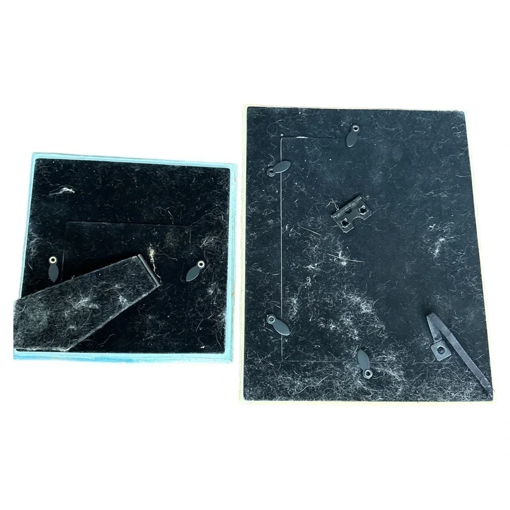 Coastal beach style table top frames set 1 5x7 (fish shell) & 1 3x3 (turtle)